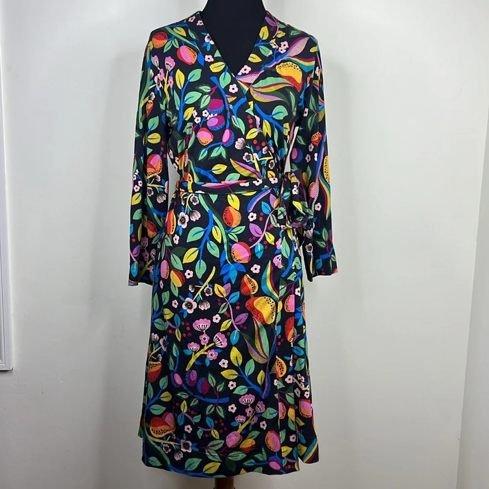 TUCKER NYC Jersey Wrap Dress in Fruit of Abundance XS - Picture 1 of 8
